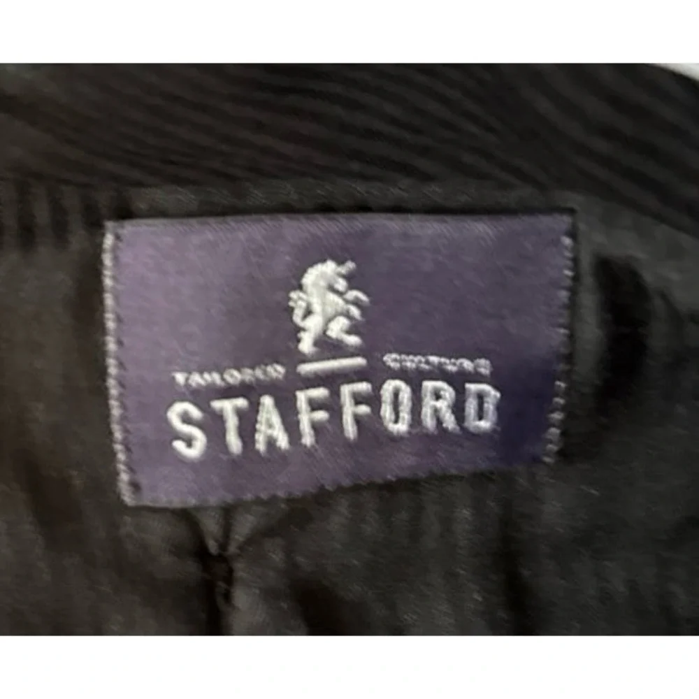 Stafford Men's Black Dress Pants Size 48x32